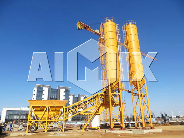 AJY-35 Mobile Concrete Batching Plant Botswana