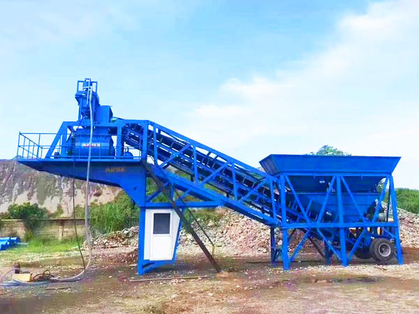 AJY-35 mobile concrete batching plant Philippines