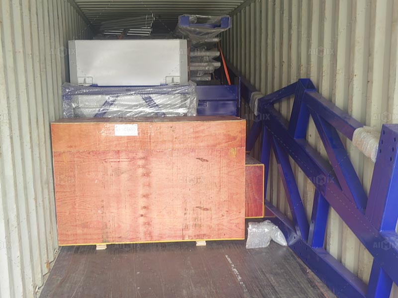 Equipment Delivery of aimix ajy60 mobile concrete Batching Plant Indonesia
