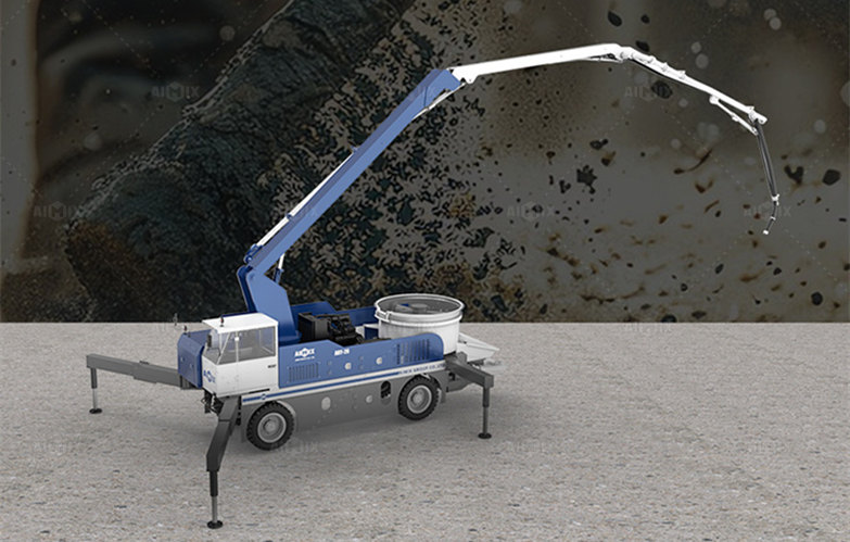 Wheel Chassis Boom Type Concrete Pump Indonesia