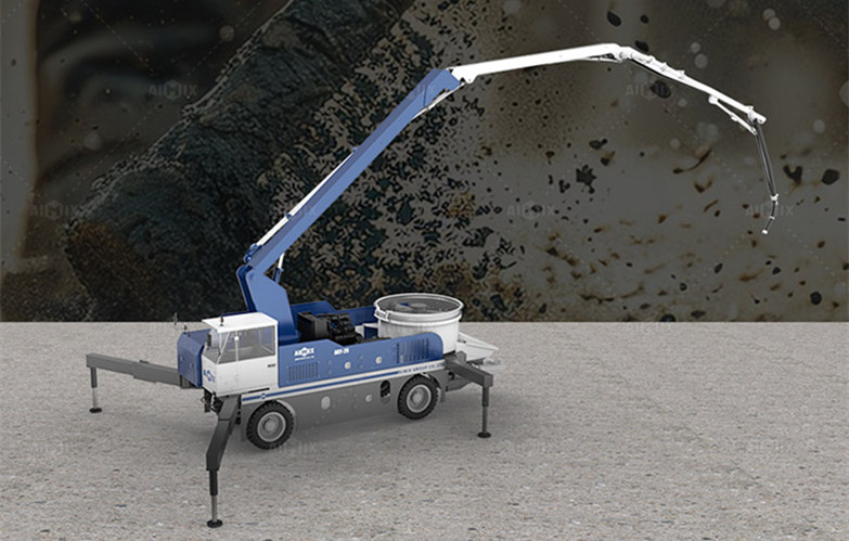 Boom Concrete Pump with Wheel Chassis