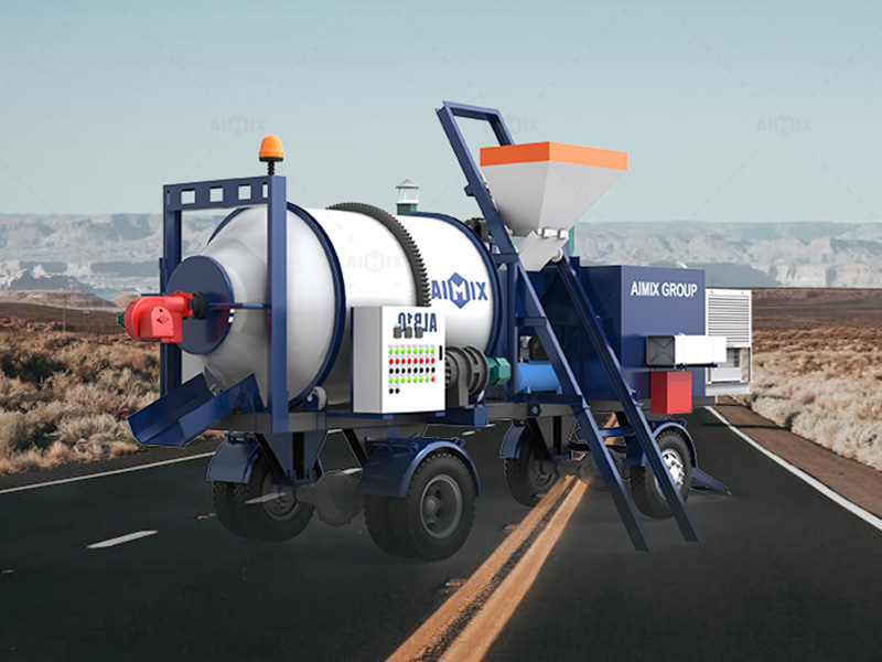 ALB Series mobile asphalt mixer machine for sale 3D drawing
