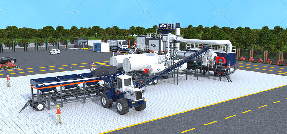 ALYT mobile drum type mini asphalt mixing plant for sale