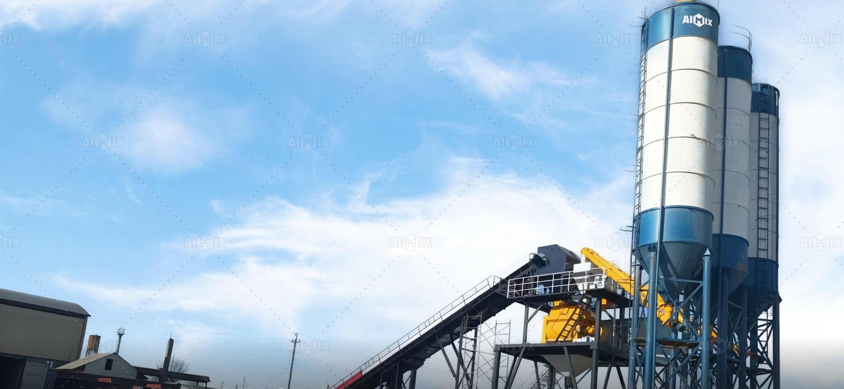 successful installation of AJ120 concrete plant in Uzbekistan