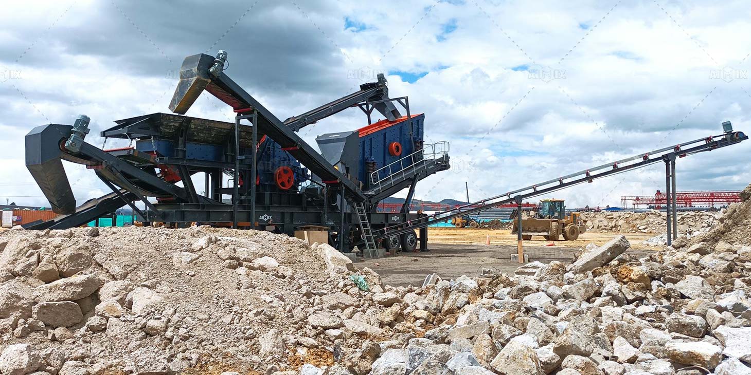 150tph Wheeled mobile crushers for construction trash disposal in Colombia
