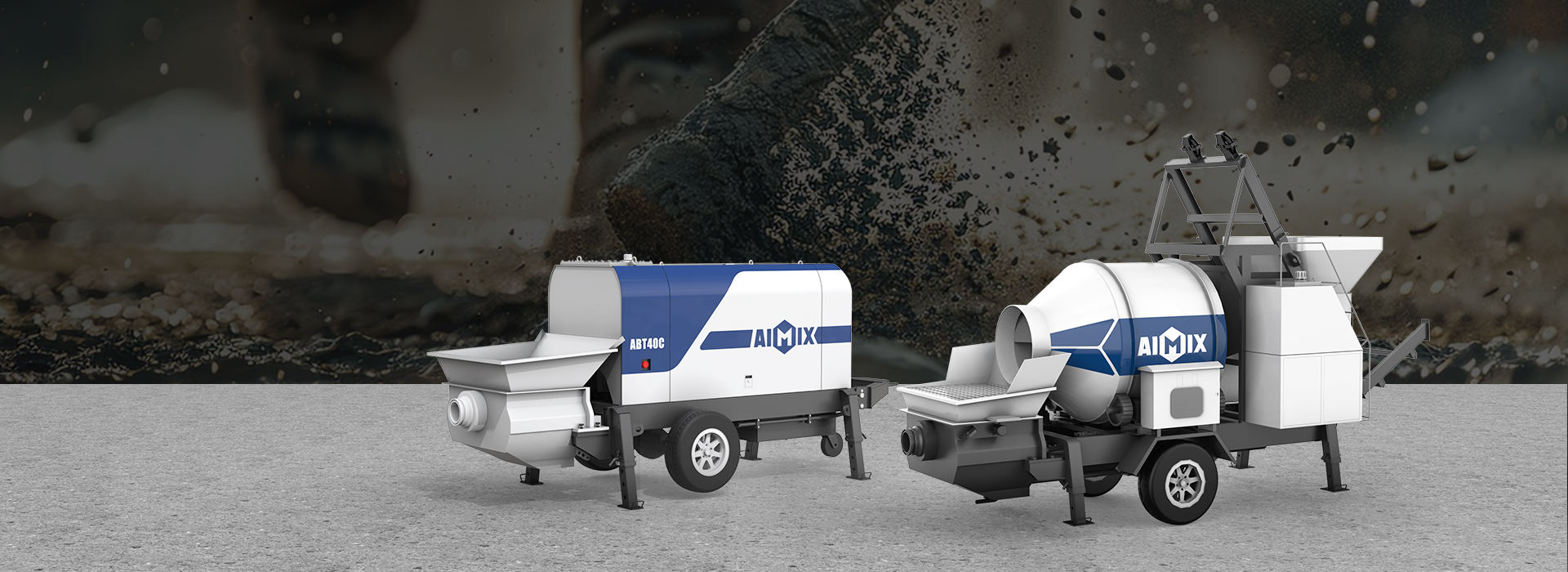 Trailer Concrete Pump and Concrete Mixer Pump Price Banner