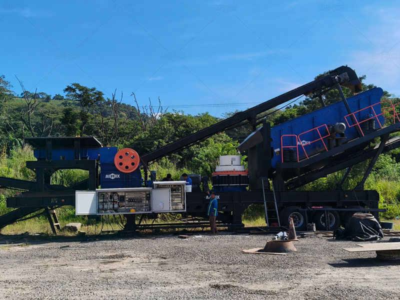 AIMIX Mobile Crushing Plant Working in El Salvador