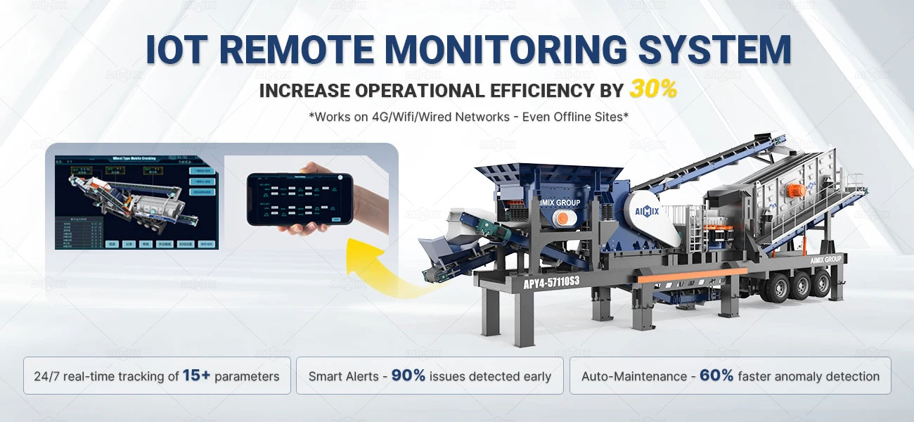 AIMIX mobile crusher plant make the operation more smarter